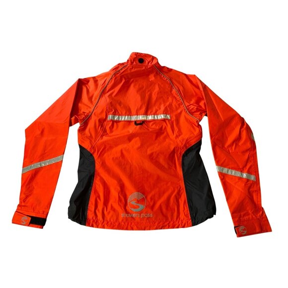 Showers Pass Waterproof Cycling Jacket Orange With Reflective Accents Medium - Picture 2 of 12